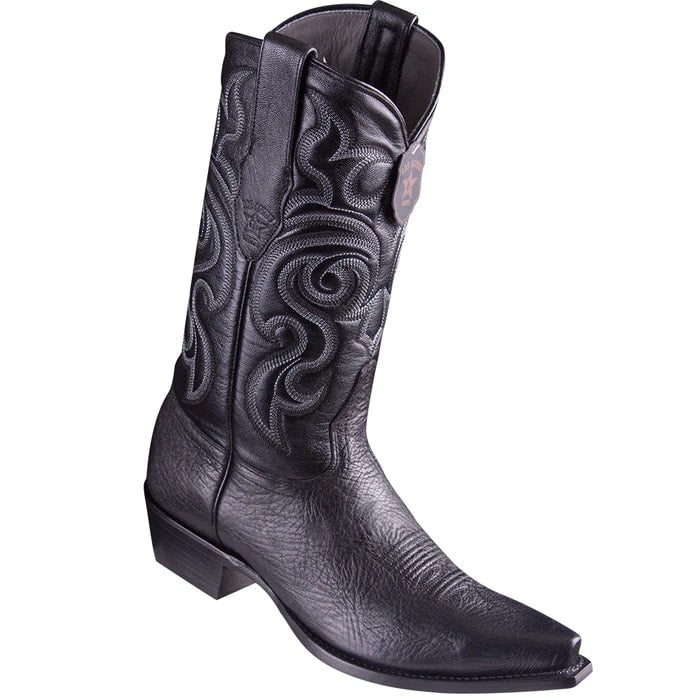Los Altos Black Bull Shoulder Dress Cowboy Boot