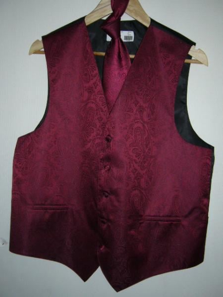 Men's Black Regular Fit Wedding Dress Tuxedo with Vest ~ Waistcoat ~ Waist coat Tie Set Buy 10 of same color Tie For $25 Each - Men's Neck Ties - Mens Dress Tie - Trendy Mens Ties main image 1