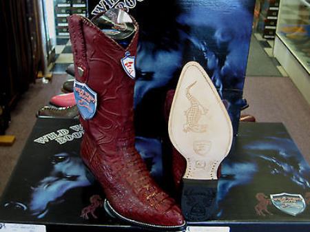 Wine Color Genuine Crocodile ~ World Best Alligator Shoe