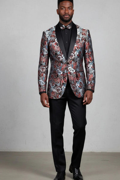 Burgundy Tuxedo Jacket