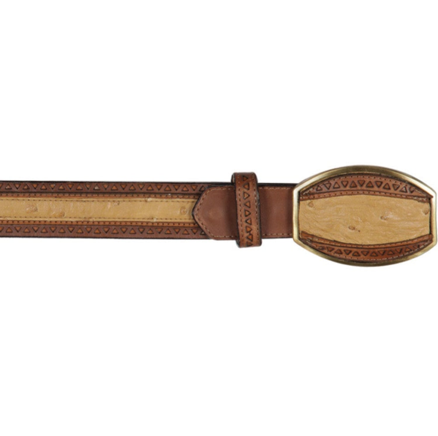 Cinto Corte Laser de Avestruz by Los Altos Boots