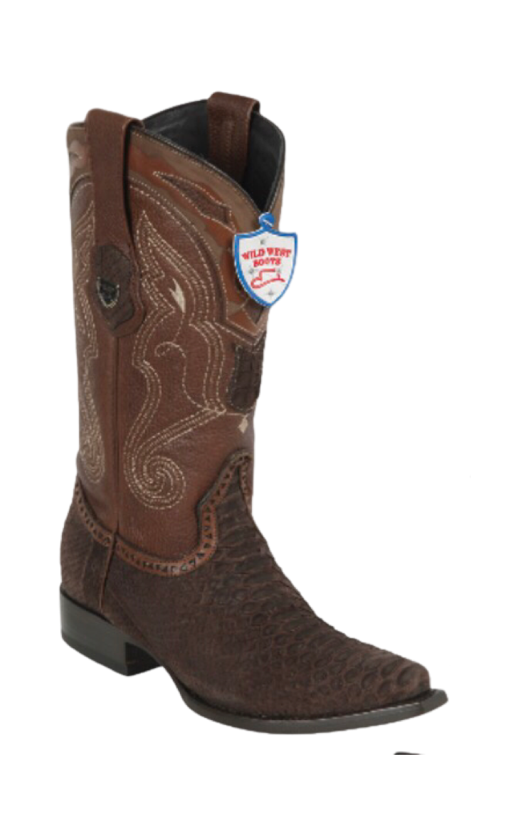Bota de Pitón Original Punta Recortada Wild West