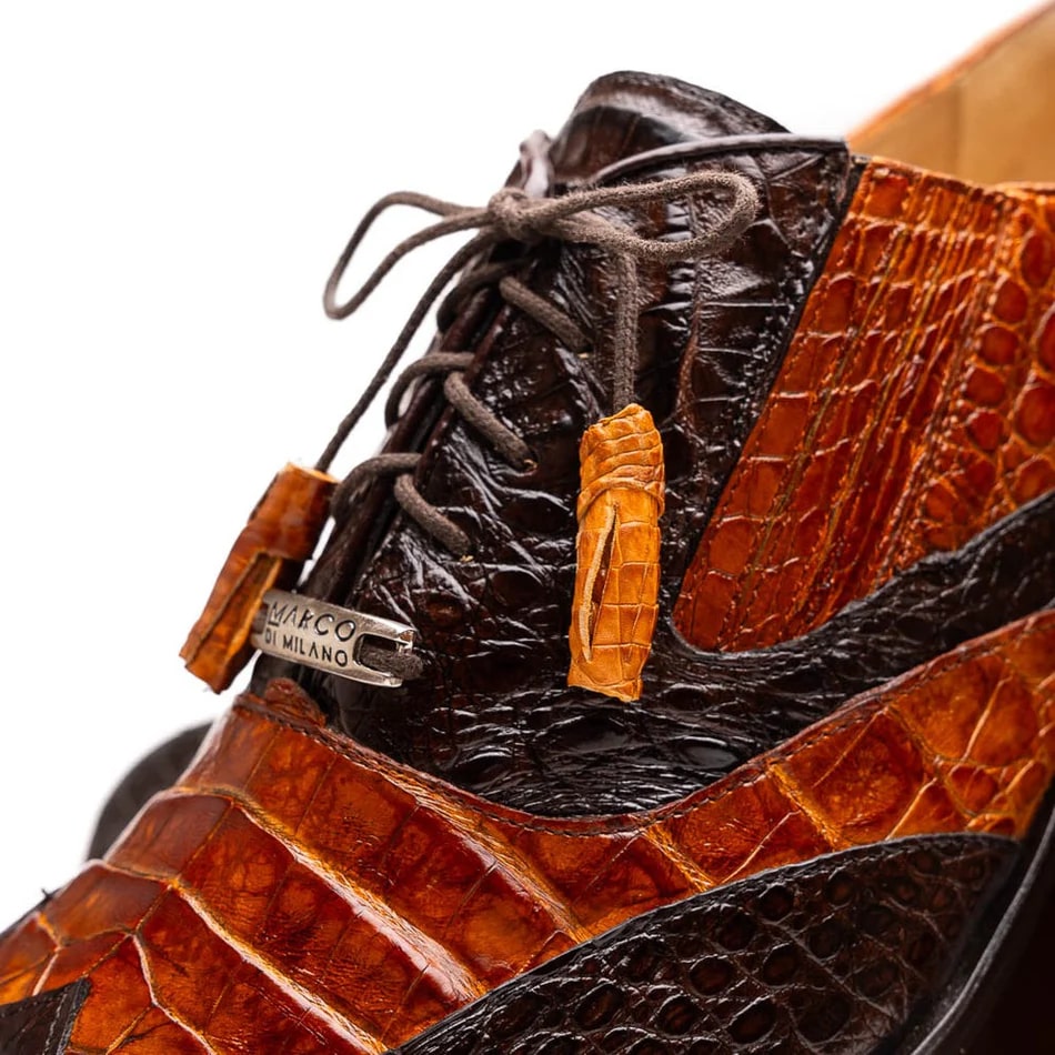 Luciano Exotic Crocodile Wingtip Oxfords