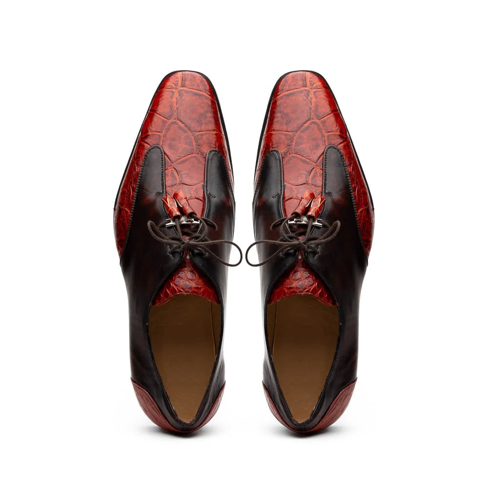 Marco Di Milano Anzio Alligator & Calfskin Oxfords