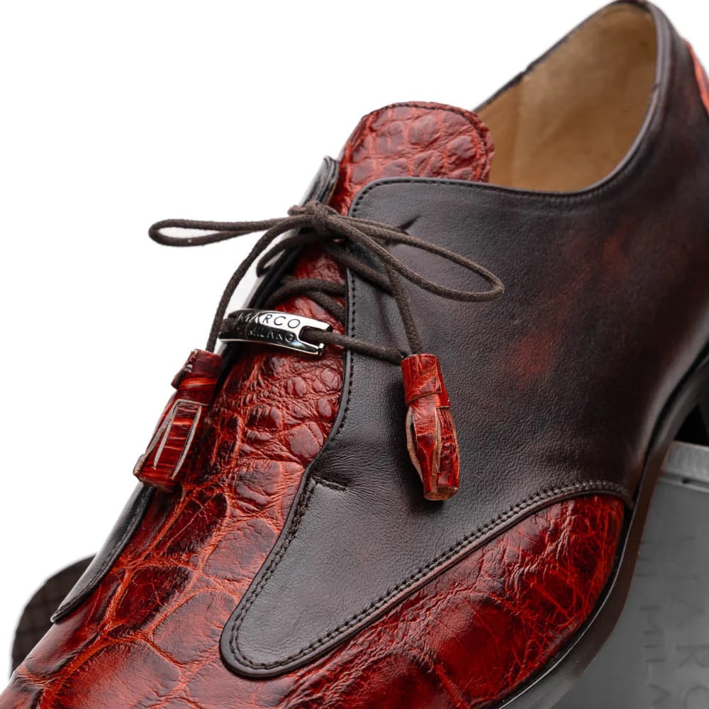 Marco Di Milano Anzio Alligator & Calfskin Oxfords