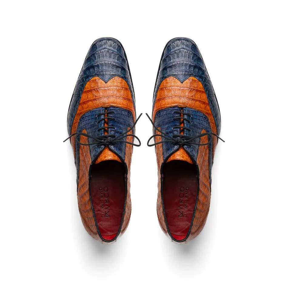 Luciano Exotic Crocodile Wingtip Oxfords