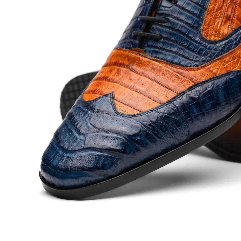 Luciano Exotic Crocodile Wingtip Oxfords
