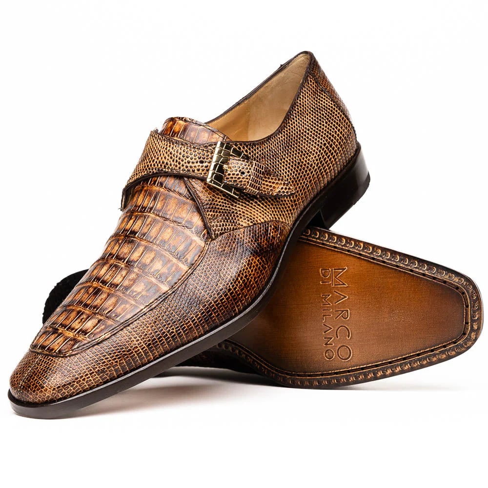Toluca Monk Strap Lizard & Crocodile Loafers