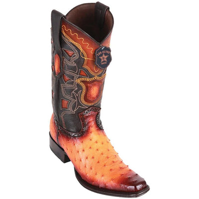 Los Altos Yellow Gold Ostrich Cowboy Boots