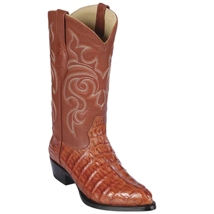 Caiman Tail Cognac Dress Cowboy Boots