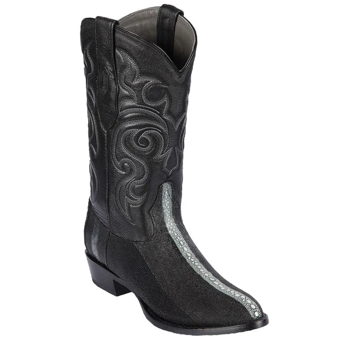 Men's Black Stingray Cowboy Boot by Los Altos