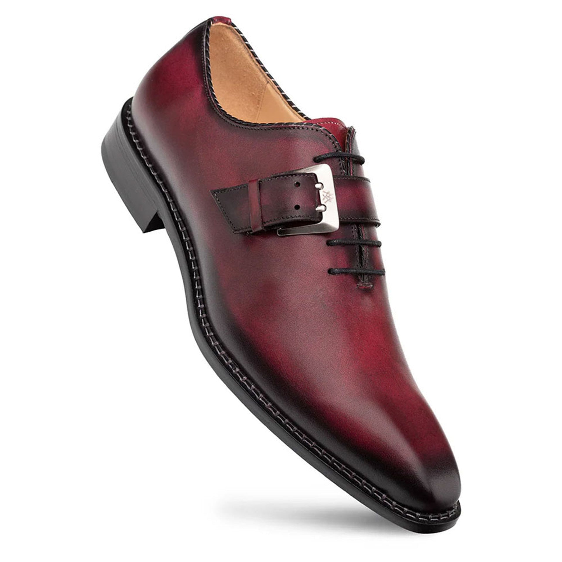 Machado Calfskin Leather Monk-Strap Shoes By Mezlan