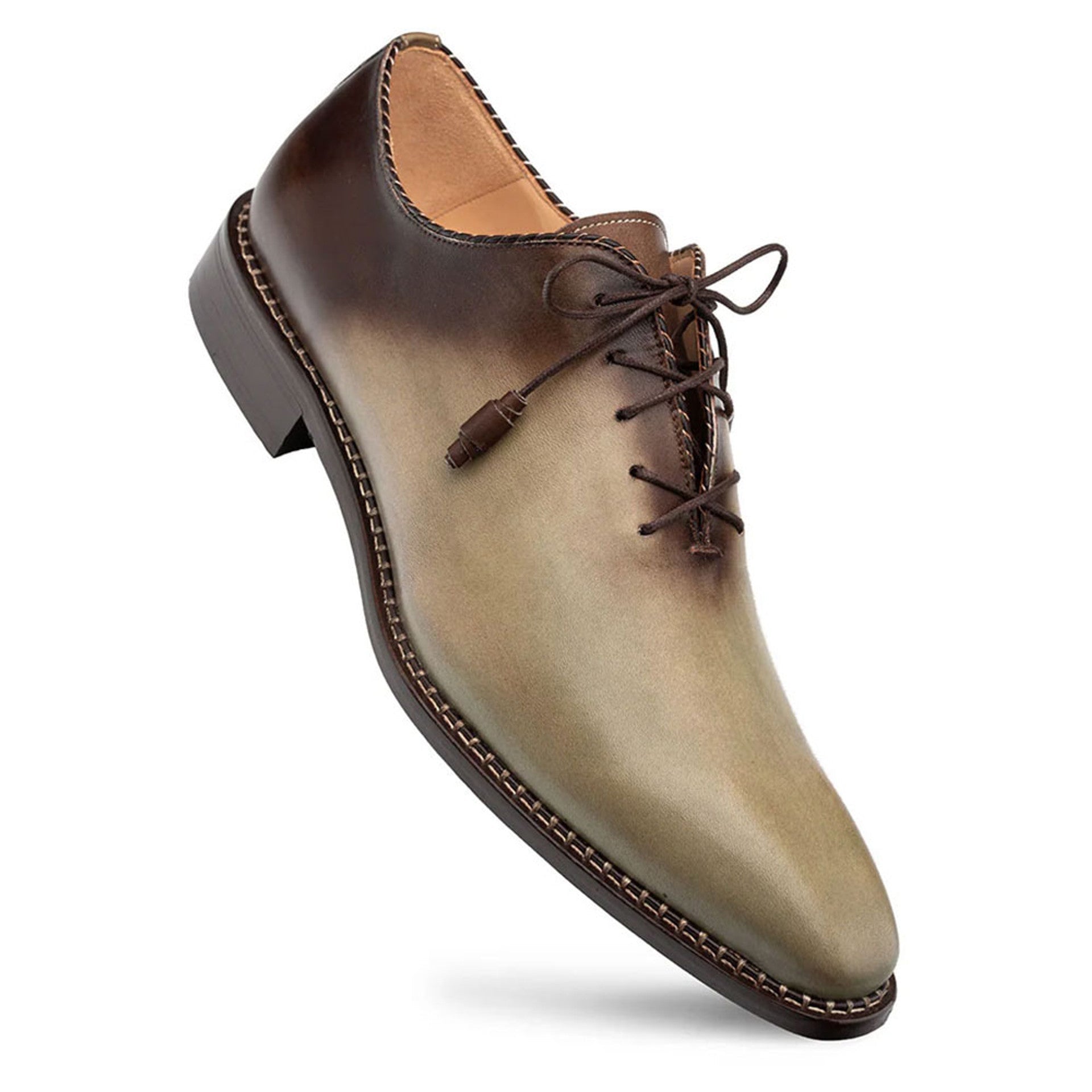 Barbaro Two-Tone Whole-Cut Oxfords by Mezlan