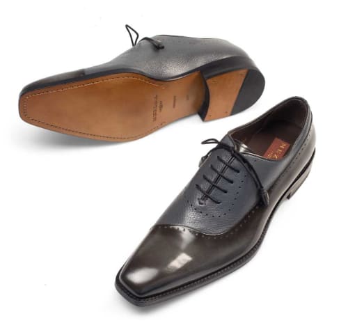 Postdam Calfskin Grey by Mezlan, Made in Spain