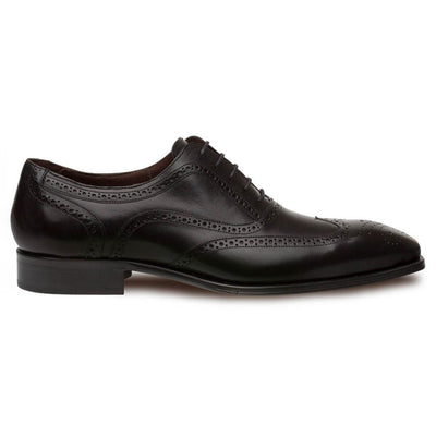 Mezlan Ugalde Calfskin Black Wing Tip Oxford Shoes