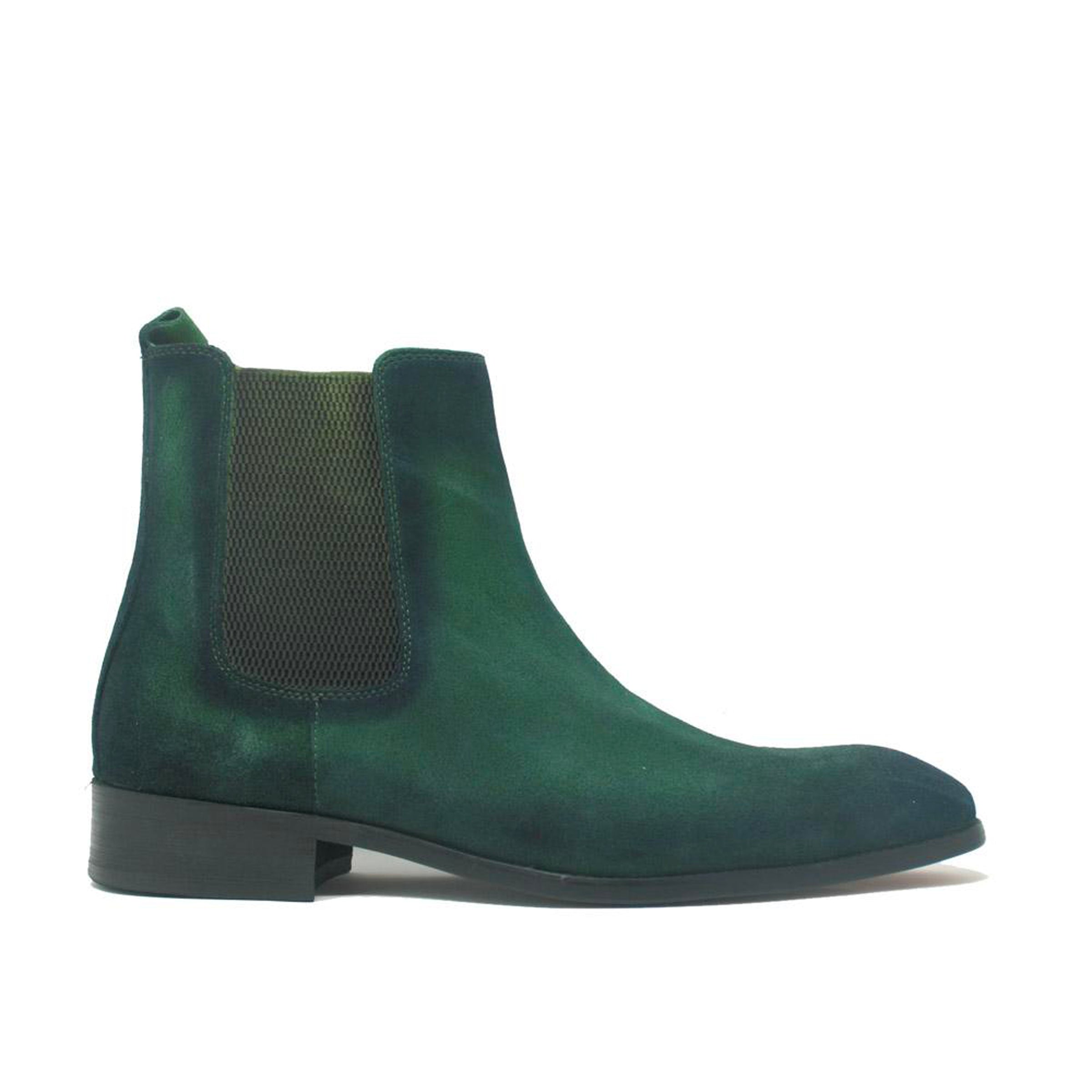 Carrucci Leather Suede Chelsea High Boots