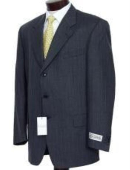 Dark Charcoal Multi Pinstripe Business Cheap Priced Business Suits Clearance Sale Super 120's Wool Available in 2 or 3 Buttons Style Regular Classic Cut non back vent coat style c