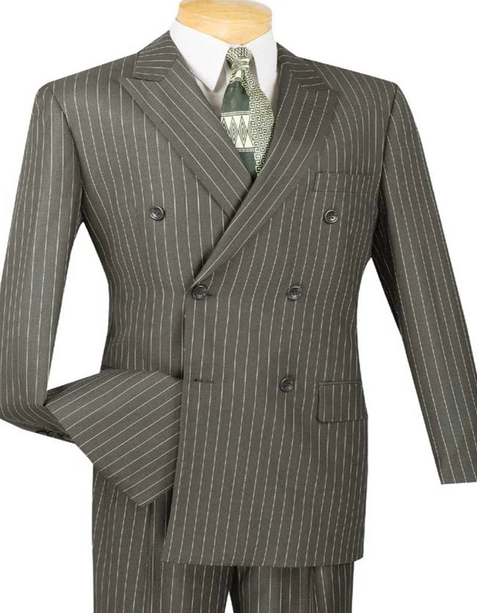 Charcoal 1920s Pinstripe Suit for Men