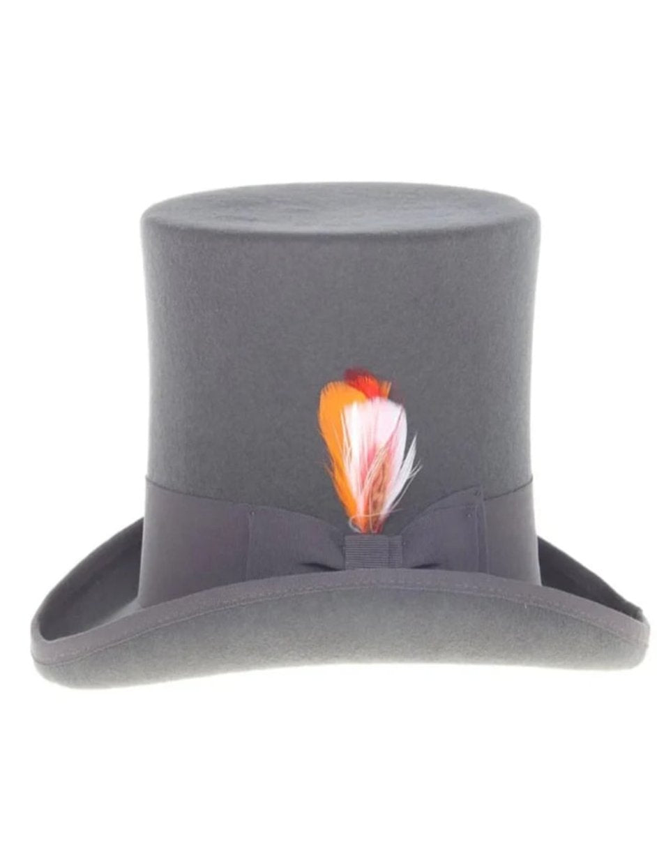 Victorian Steampunk Charcoal Grey Top Hat