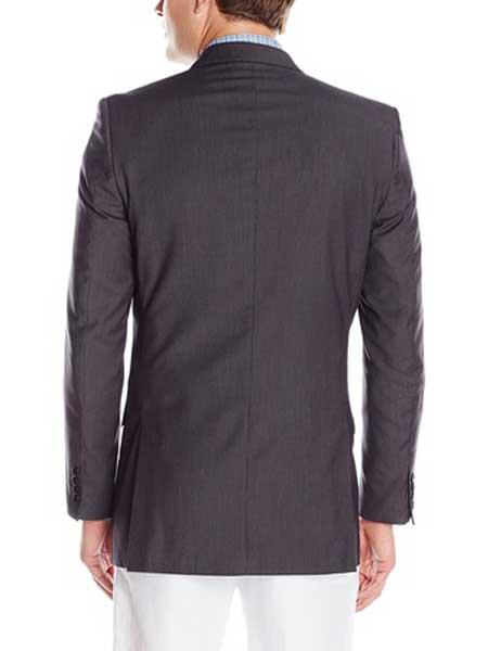 2 Button Charcoal Featherbone Micro Tech Slim Fit Jacket