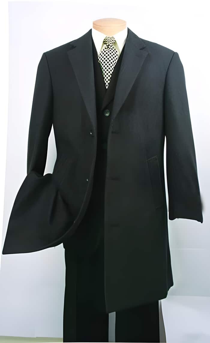 Charcoal Wool Blend Ankle Length Car Coat