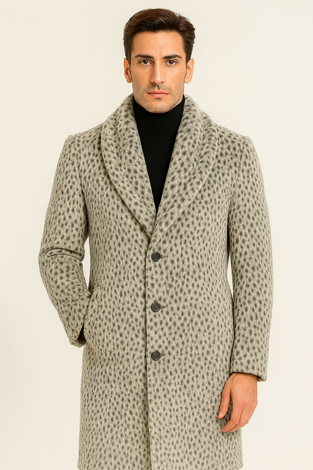 1920s Gangster Leopard Faux Fur Overcoat