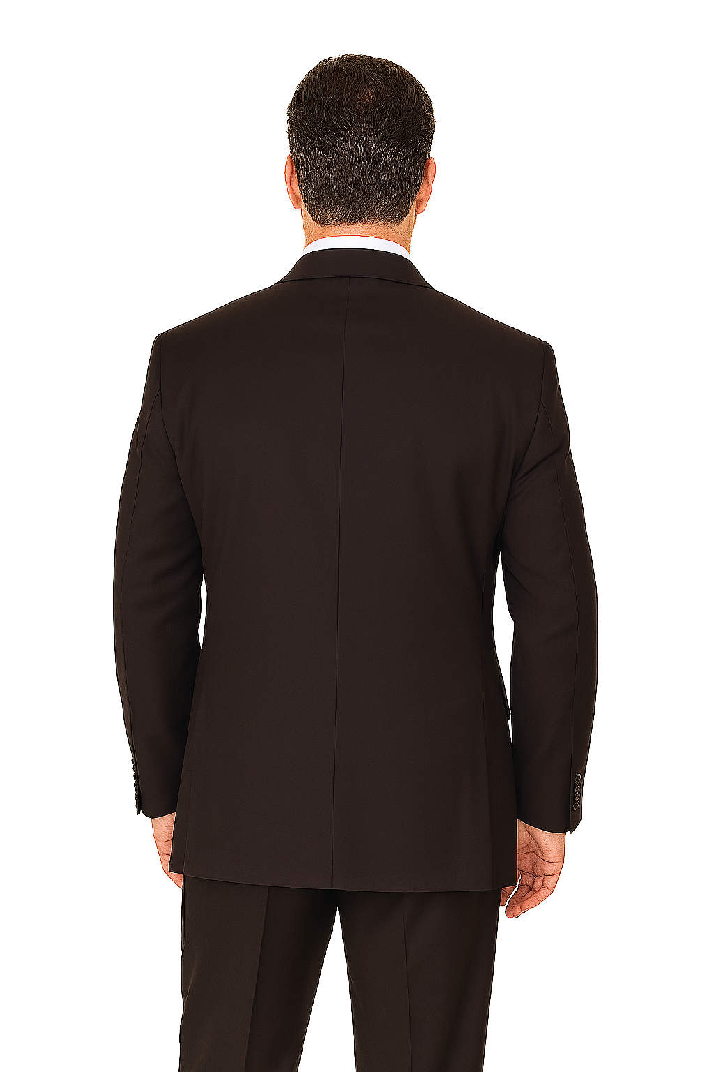 Solid Plum Eggplant Very Dark Purple W Hand-Pick Stitching Super 150'S Vested Suit