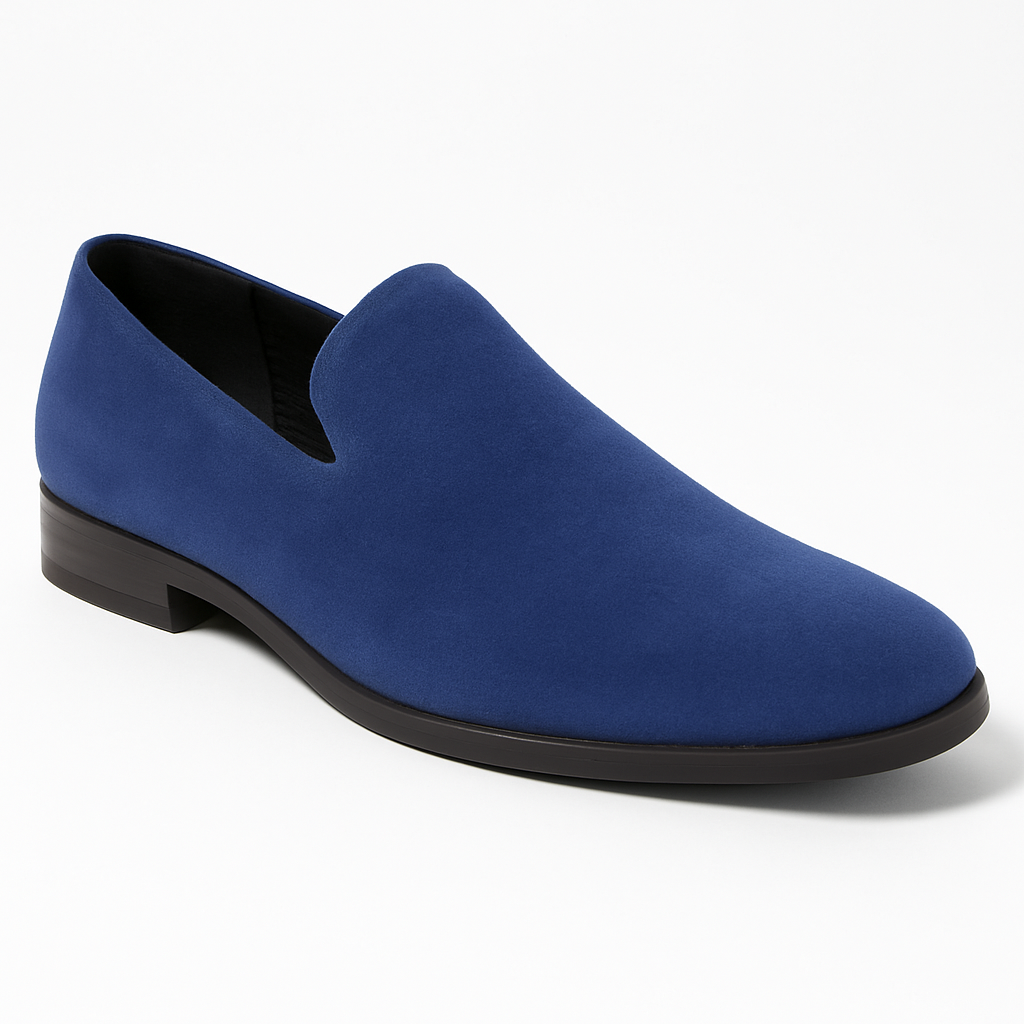 Men's Wide Width Dress Shoe Blue