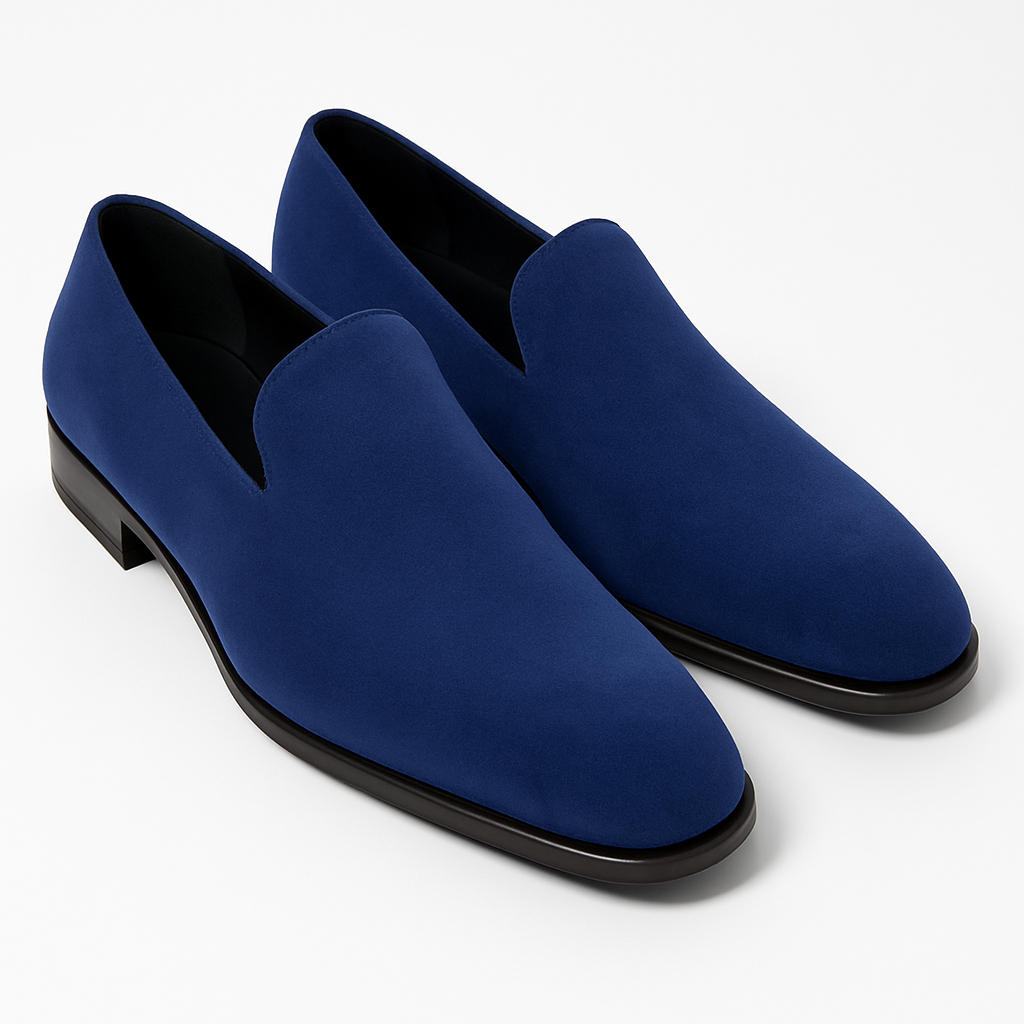 Men's Wide Width Dress Shoe Blue