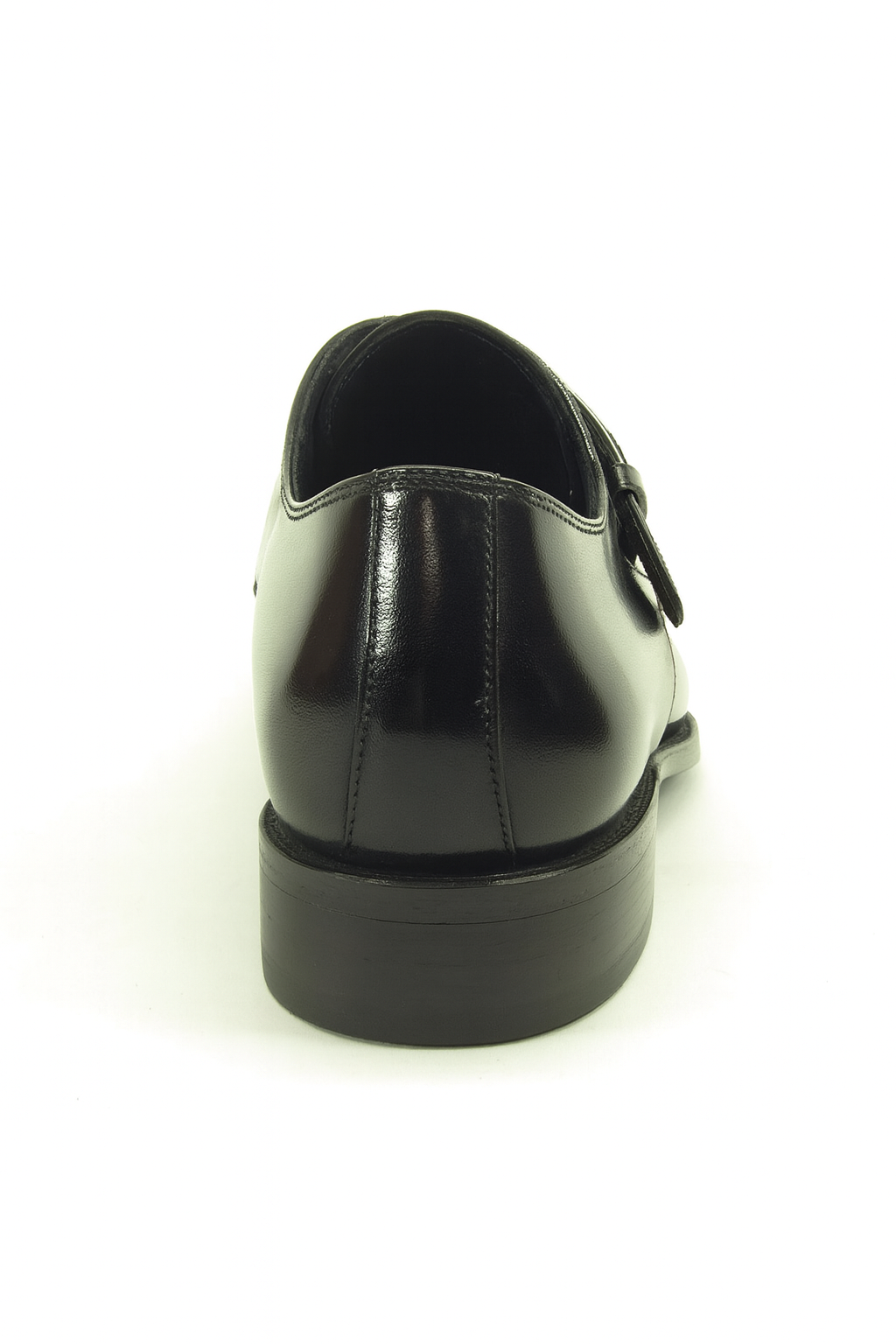 Carrucci Men's Black Genuine Calfskin Leather With Monk Strap Fashion Black Dress Shoe- Men's Buckle Dress Shoes