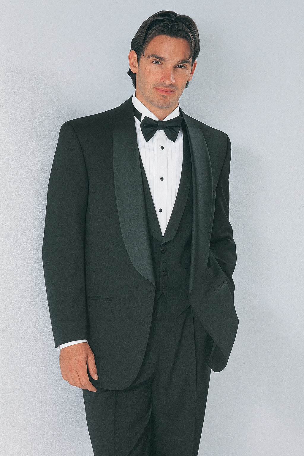 Big and Tall Tuxedo Mens 1 Button Renaissance Shawl Prom Black Tuxedo