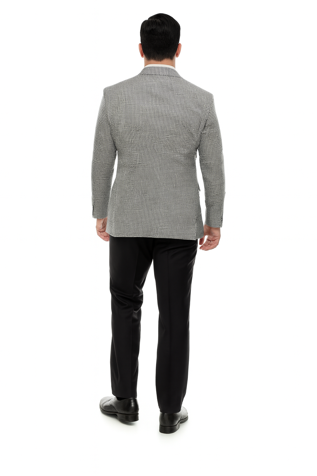 Houndstooth Blazer - Mens Small Houndstooth Wool Sport Coat