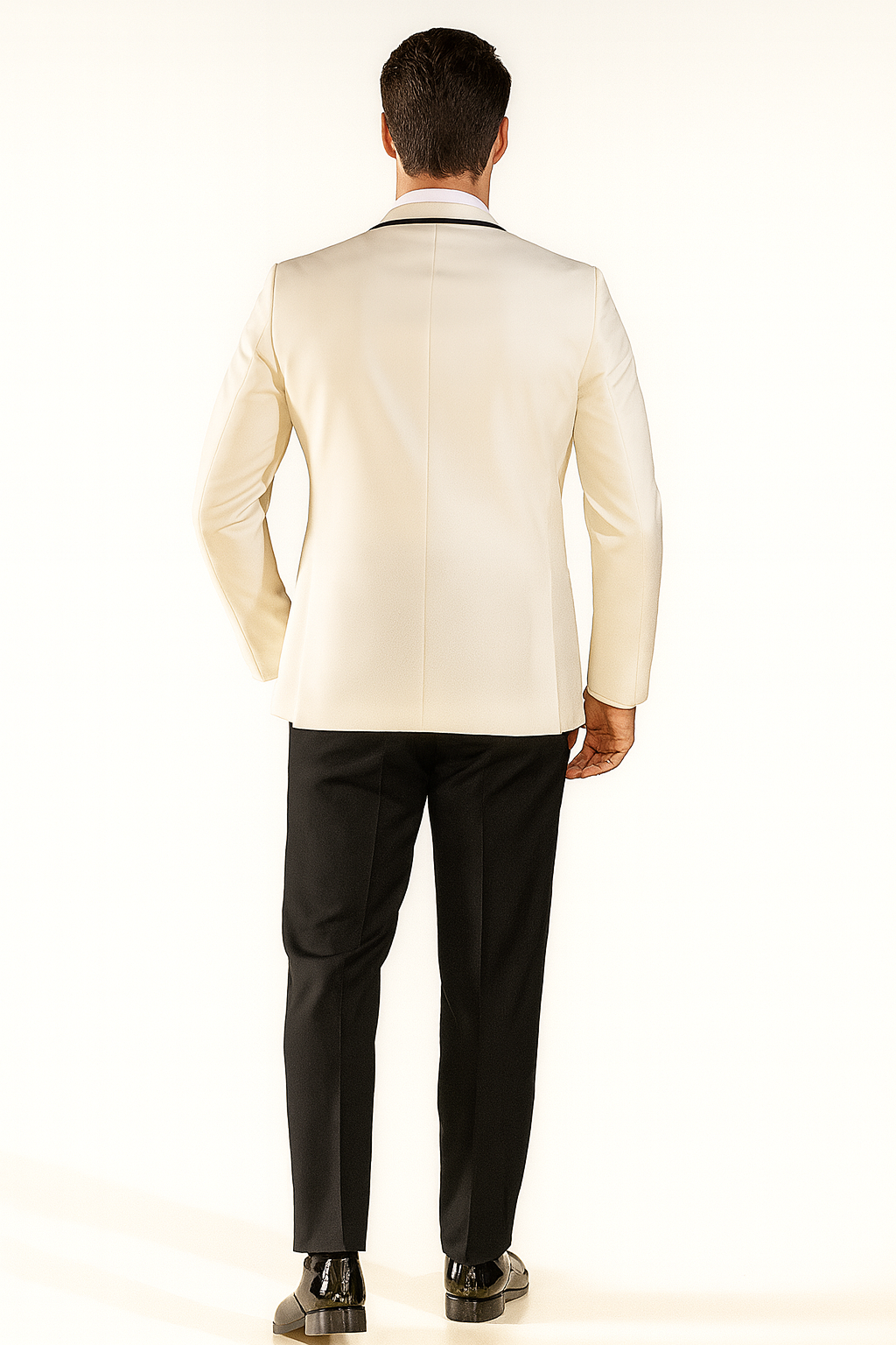 Men's One Button Ivory Tuxedo Suit