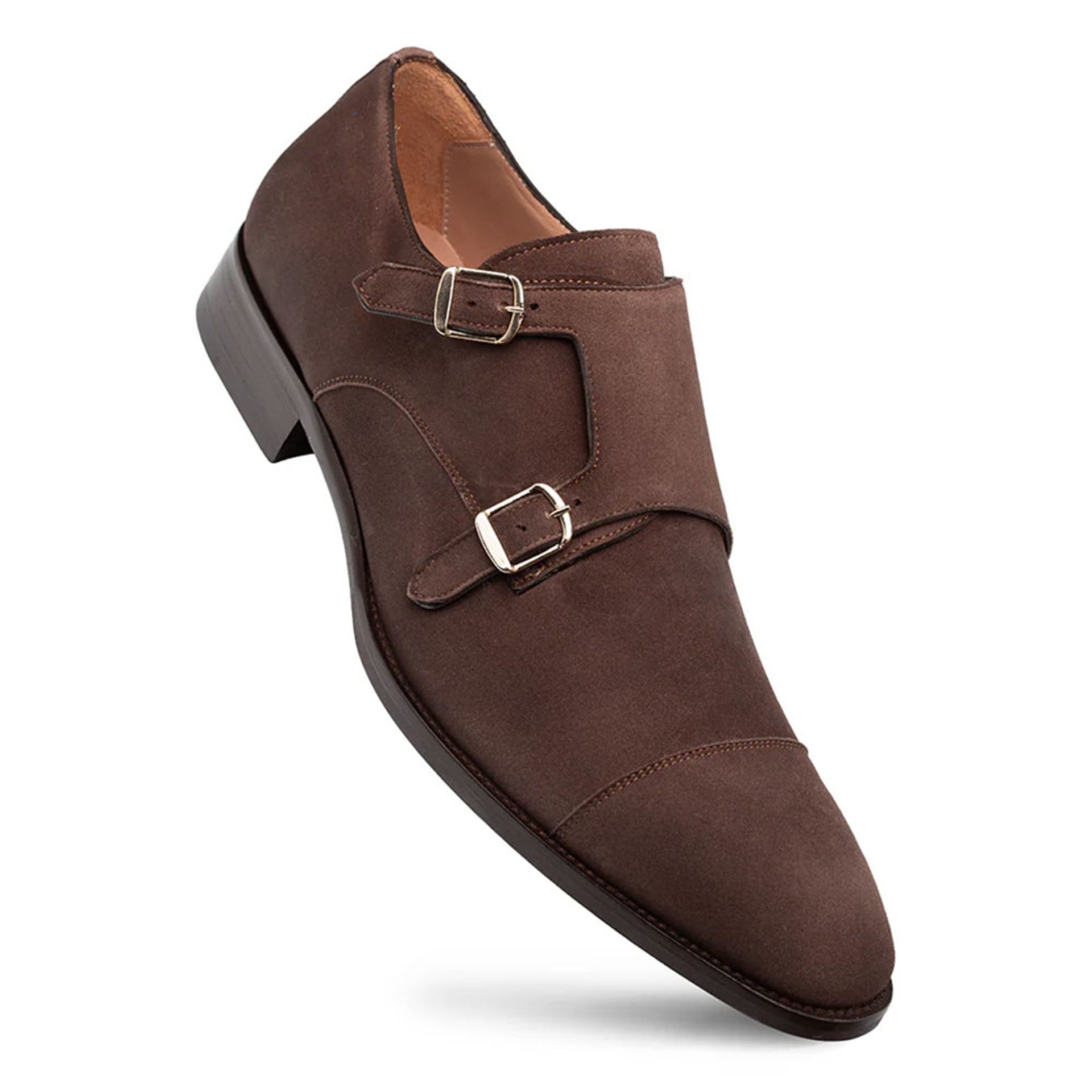 Actore II Double Monk Strap Suede Shoes by Mezlan