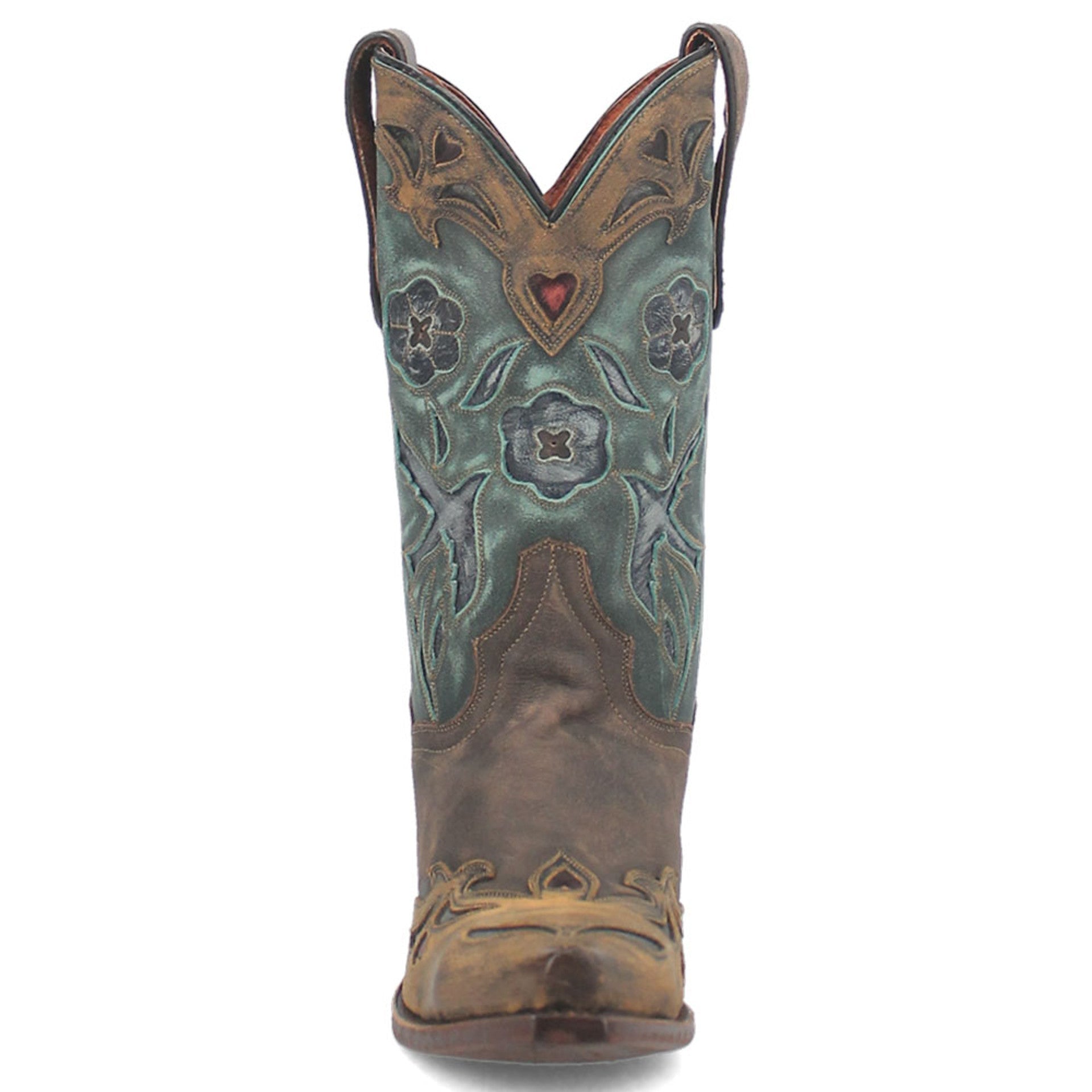 Dan Post Bluebird Chocolate & Teal Cowboy Boot