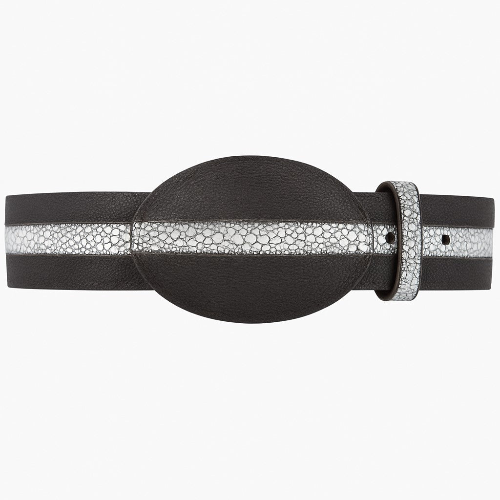 Stingray Imitation Pearl Belt Black 8C111405
