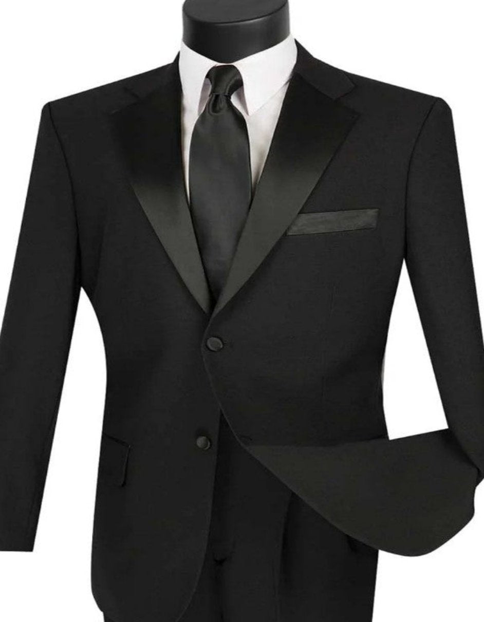Men's Black 2 Button Tuxedo Suit