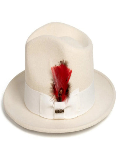 1920s Off White Fedora β Menβs Classic Wool Dress Hat