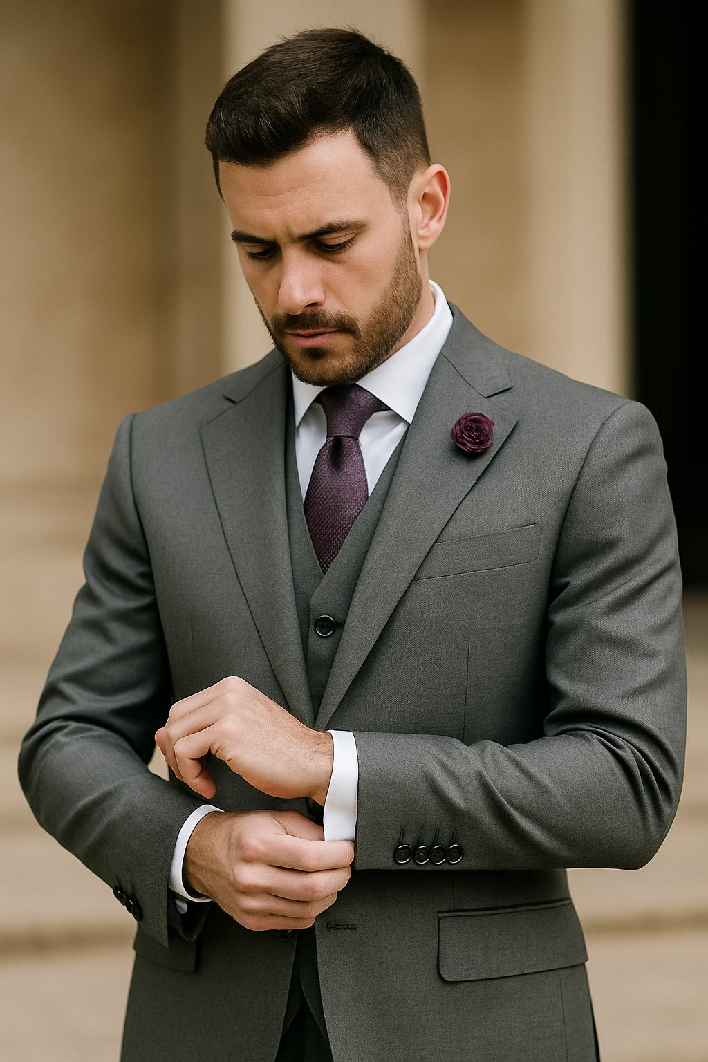 gray-double-breasted-suit-vest