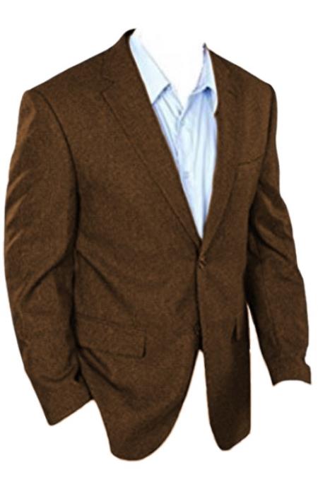 Men's Classic Fit Brown Sport Jacket