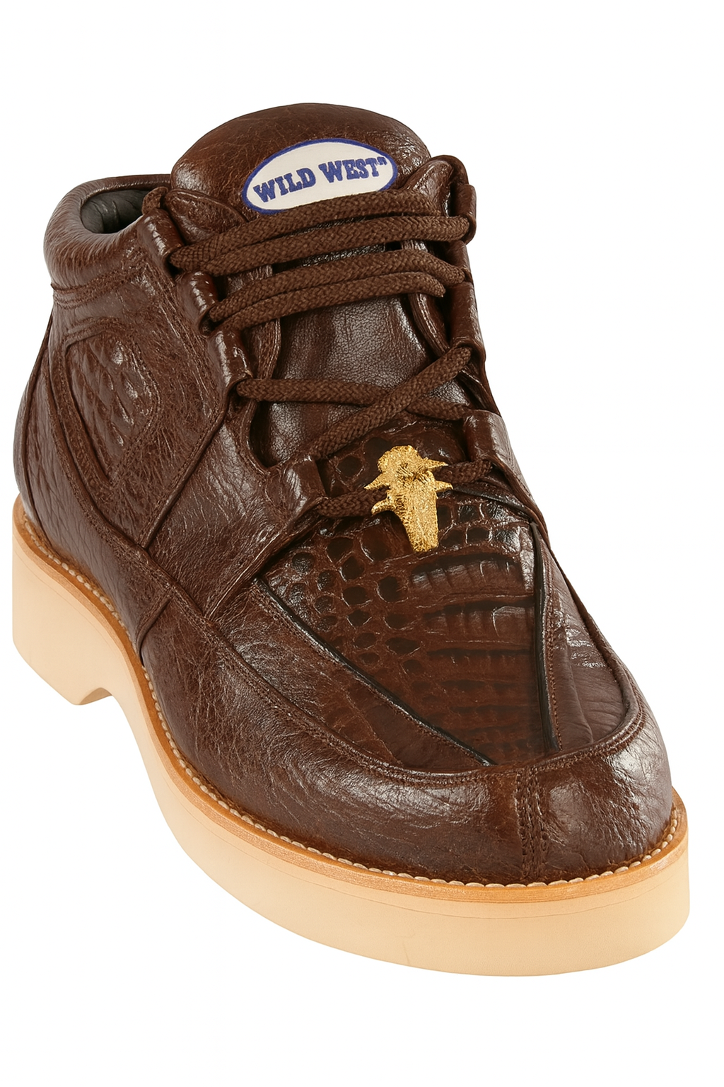 Men's Wild West Boots Caiman and Smooth Ostrich Skin Shoe 2ZA052807