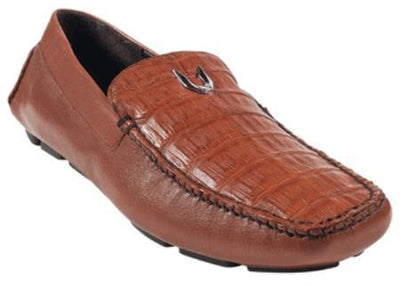 Men's Cognac Genuine Caimen Belly Driver
