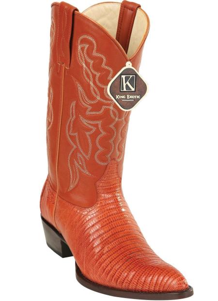 Men's Handmade King Exotic Cowboy Style By los altos botas For Sale Teju Lizard Skin Print J Toe Cowboy Dress Cowboy Boot Cheap Priced For Sale Online Cognac