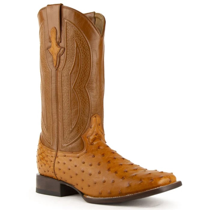 Ferrini Men's Colt Full Quill Ostrich Cowboy Boots