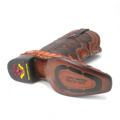 Los Altos Pirarucu Cognac Square Toe Menβs Boot