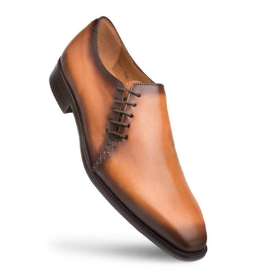 Mezlan Nicos Cross Lace-Up Calfskin Shoes