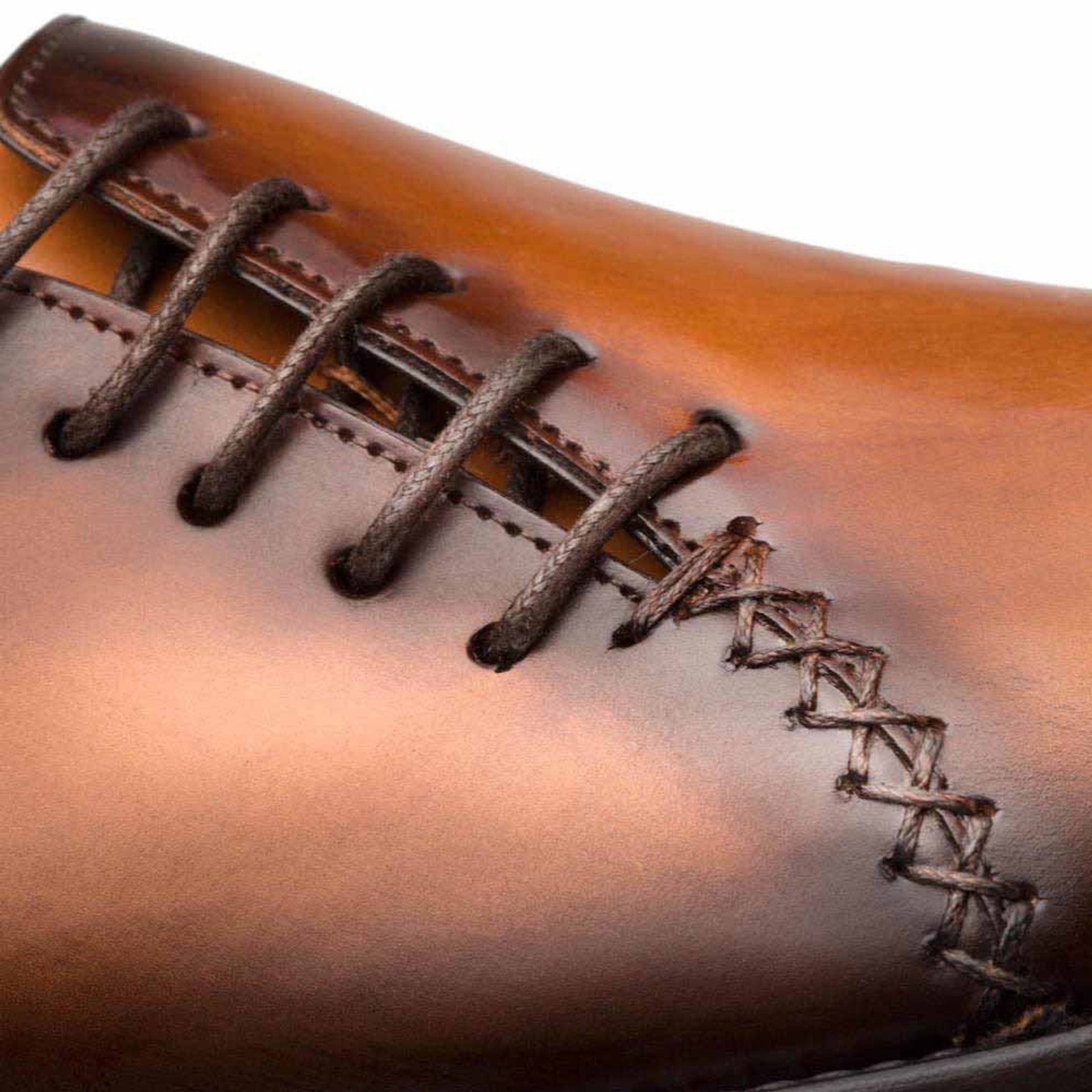 Mezlan Nicos Cross Lace-Up Calfskin Shoes