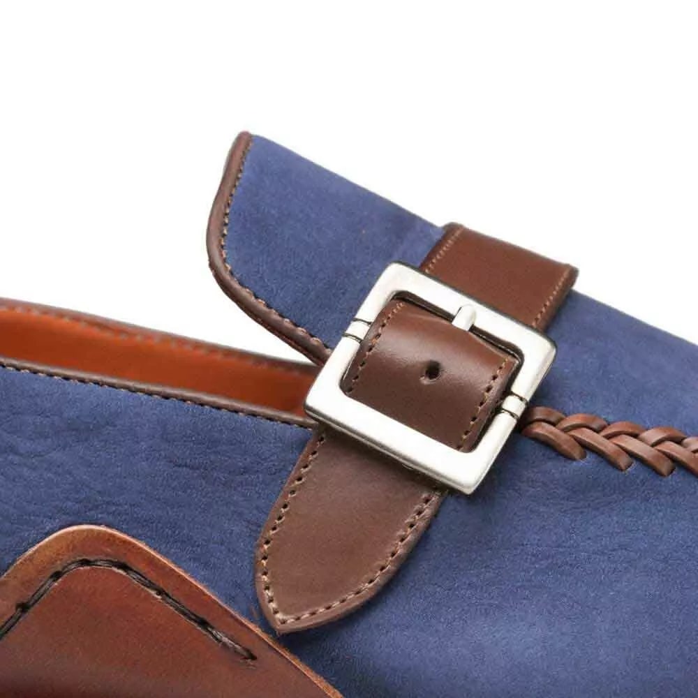 Mezlan Nubuck & Calfskin Loafer for Men