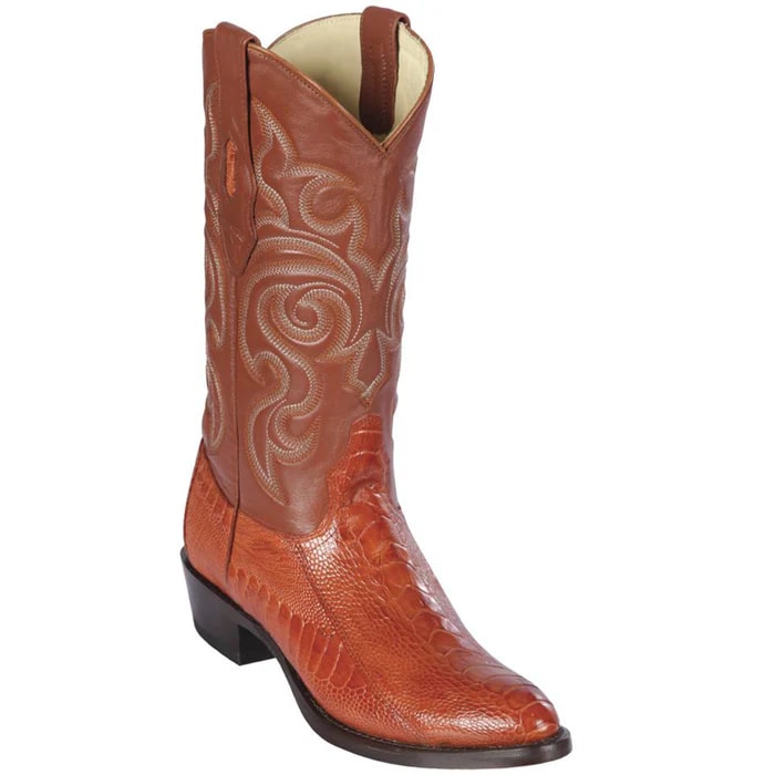 Cognac Ostrich Leg Men's Cowboy Boots