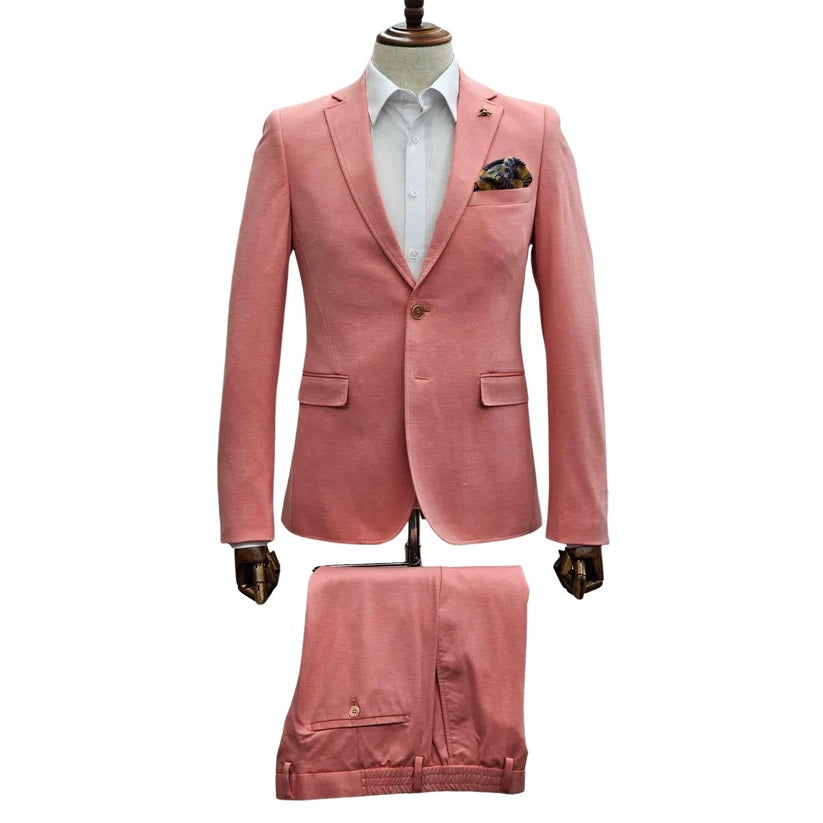 Coral Suit in Salmon for Summer Days